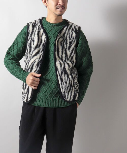 COLD BREAKER(コールドブレーカー)の「【COLDBREAKER/コールドブレーカー】Bodywarmer ウール ボア ベスト(ブルゾン・メンズ・ブラック/ベージュ/ホワイト系その他4・LARGE)」の12枚目の写真