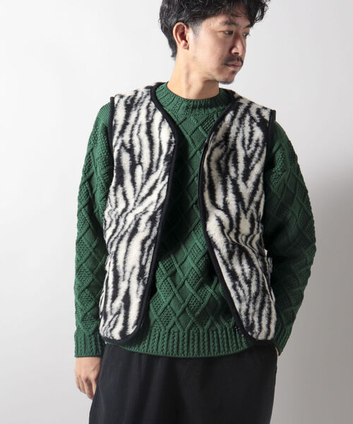 COLD BREAKER(コールドブレーカー)の「【COLDBREAKER/コールドブレーカー】Bodywarmer ウール ボア ベスト(ブルゾン・メンズ・ブラック/ベージュ/ホワイト系その他4・LARGE)」の15枚目の写真