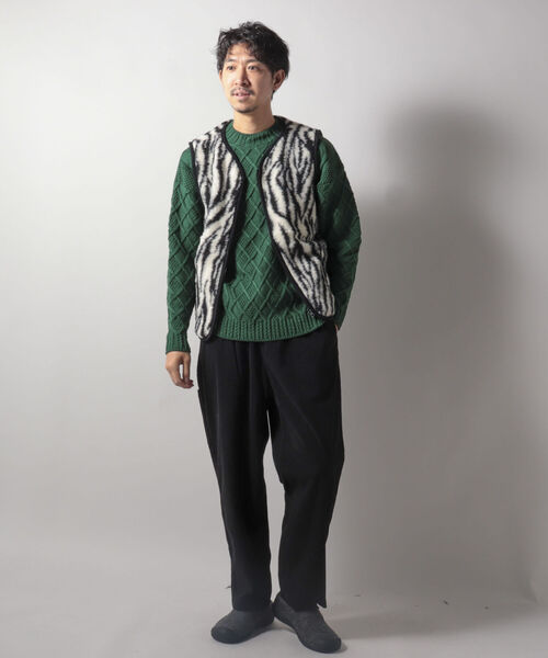 COLD BREAKER(コールドブレーカー)の「【COLDBREAKER/コールドブレーカー】Bodywarmer ウール ボア ベスト(ブルゾン・メンズ・ブラック/ベージュ/ホワイト系その他4・LARGE)」の16枚目の写真