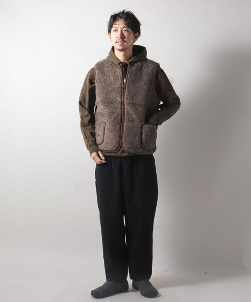 COLD BREAKER(コールドブレーカー)の「【COLDBREAKER/コールドブレーカー】Bodywarmer ウール ボア ベスト(ブルゾン・メンズ・ブラック/ベージュ/ホワイト系その他4・LARGE)」の21枚目の写真