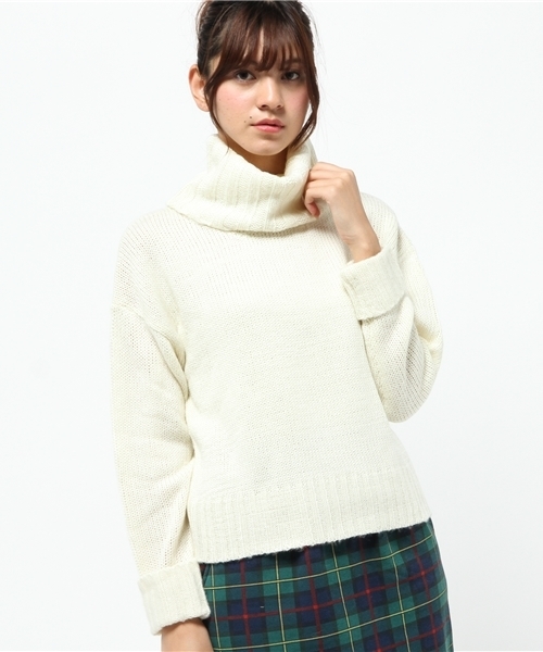 Chico（チコ）の「オフタートルニットP/O（ニット/セーター・レディース・ブラック/サーモンピンク/ホワイト/グレー・FREE）」の13枚目の写真