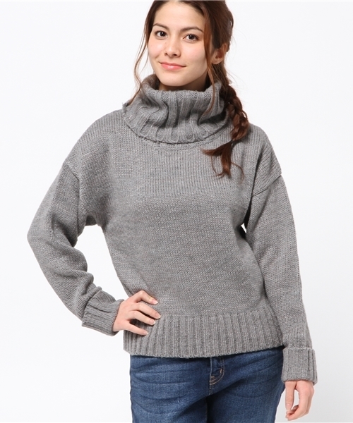 Chico（チコ）の「オフタートルニットP/O（ニット/セーター・レディース・ブラック/サーモンピンク/ホワイト/グレー・FREE）」の14枚目の写真