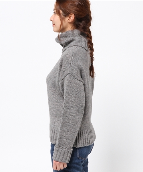 Chico（チコ）の「オフタートルニットP/O（ニット/セーター・レディース・ブラック/サーモンピンク/ホワイト/グレー・FREE）」の18枚目の写真