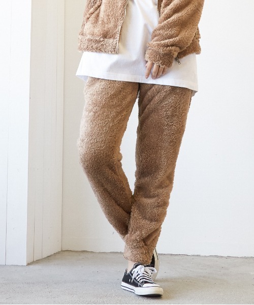 NO WAY(ノーウェイ)の「/ソフトシャギー/ボアジョガーパンツ(その他パンツ・レディース・ネイビー/チャコールグレー/ブラック/ベージュ・MEDIUM/LARGE)」の4枚目の写真