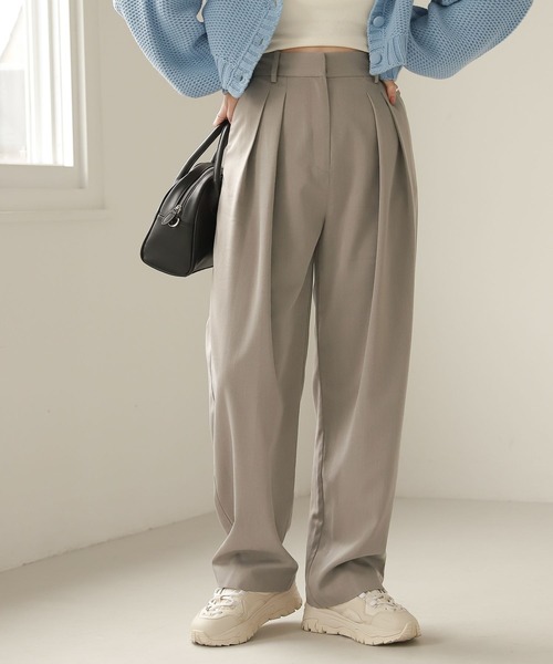 Heather（ヘザー）の「タックユルスラックス　266731（スラックス・レディース・アイボリー/ベージュ/ピンク・S/M）」の2枚目の写真