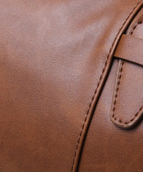 REGiSTA(レジスタ)の「フェイクレザーボストンバッグ / 旅行バッグ / 小さめ / 小旅行バッグ(ボストンバッグ・メンズ・ブラック/キャメル/ダークブラウン・FREE)」の17枚目の写真