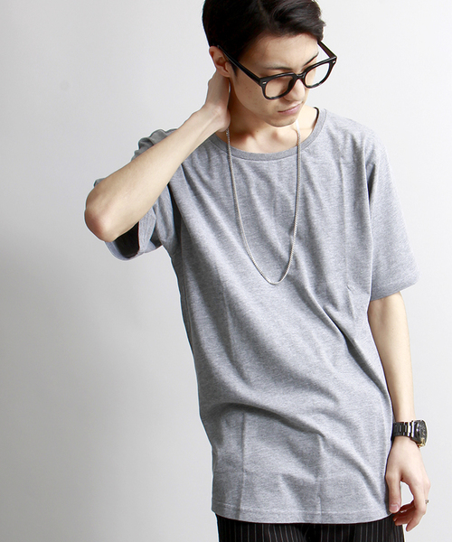 WEGO（ウィゴー）の「WEGO/ロングルーズシルエットTシャツ（Tシャツ/カットソー・メンズ・ホワイト/ブラック/杢グレー・MEDIUM/LARGE）」の3枚目の写真