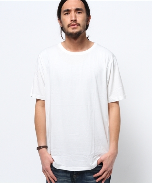 WEGO（ウィゴー）の「WEGO/ロングルーズシルエットTシャツ（Tシャツ/カットソー・メンズ・ホワイト/ブラック/杢グレー・MEDIUM/LARGE）」の5枚目の写真