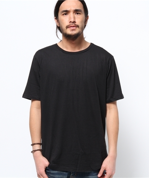 WEGO（ウィゴー）の「WEGO/ロングルーズシルエットTシャツ（Tシャツ/カットソー・メンズ・ホワイト/ブラック/杢グレー・MEDIUM/LARGE）」の6枚目の写真