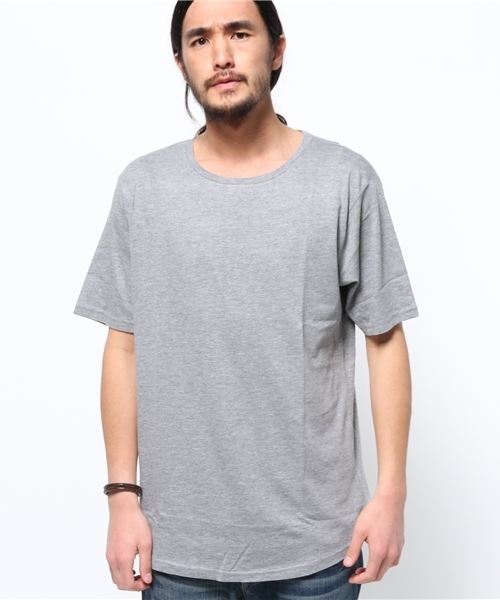 WEGO（ウィゴー）の「WEGO/ロングルーズシルエットTシャツ（Tシャツ/カットソー・メンズ・ホワイト/ブラック/杢グレー・MEDIUM/LARGE）」の7枚目の写真