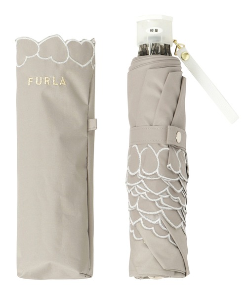 新品タグ付き　FURLA フルラ　1級遮光　晴雨兼用パラソル　刺繍　日傘 フルラ FURLA FURLA フルラ 晴雨兼用 長傘 ショート傘 日傘