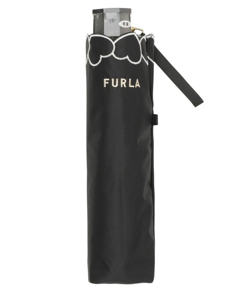 新品★フルラ★FURLAハート刺繍 晴雨兼用2段折りたたみ日傘雨傘★ベージュ 新品☆フルラ☆FURLAハート刺繍 晴雨兼用2段折りたたみ日傘雨傘
