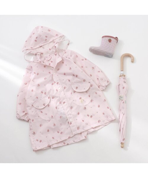 apres les cours（アプレレクール）の「GIRL'Sレインシューズ(いちご柄・花柄)（レインシューズ・キッズ・ピンク/ラベンダー・15 /18/17/19/14/16）」の3枚目の写真