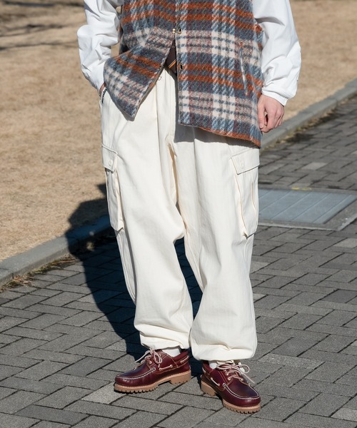 Perushu（ペルーシュ）の「裾絞りカーゴパンツ（カーゴパンツ・メンズ・ホワイト/カーキ/イエロー/オレンジ/ブラウン系その他・SMALL/MEDIUM/LARGE）」の10枚目の写真