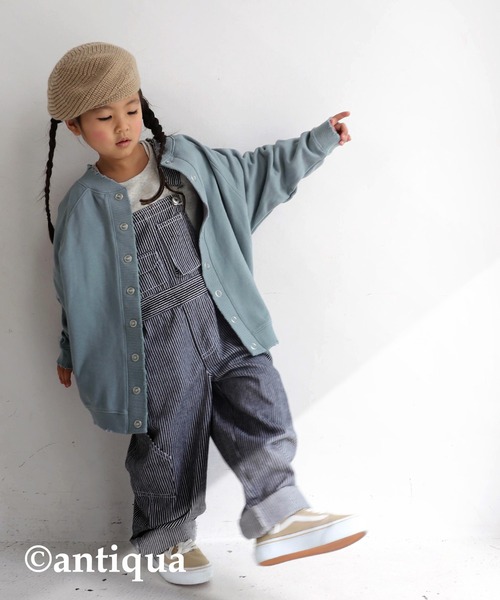 antiqua（アンティカ）の「裏毛コクーンカーディガン（カーディガン/ボレロ・キッズ・アッシュグレー/アイボリー/ブルー系その他・3/4/5/6）」の16枚目の写真