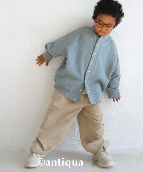 antiqua（アンティカ）の「裏毛コクーンカーディガン（カーディガン/ボレロ・キッズ・アッシュグレー/アイボリー/ブルー系その他・3/4/5/6）」の19枚目の写真