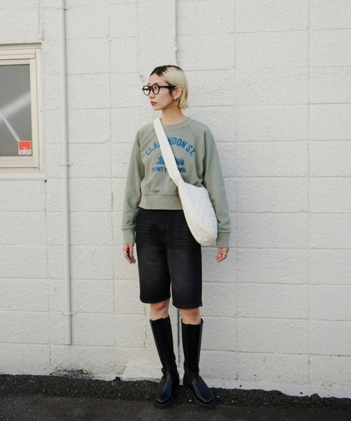 Auntie Rosa Holiday（アンティローザホリデー）の「グラフィックショートクルースウェット（スウェット・レディース・グレー/オフホワイト/ライトブルー/ライトグリーン・FREE）」の8枚目の写真