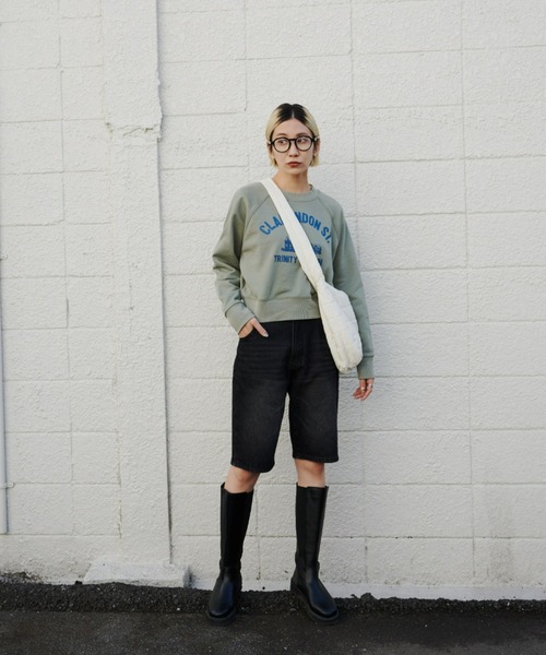 Auntie Rosa Holiday（アンティローザホリデー）の「グラフィックショートクルースウェット（スウェット・レディース・グレー/オフホワイト/ライトブルー/ライトグリーン・FREE）」の12枚目の写真