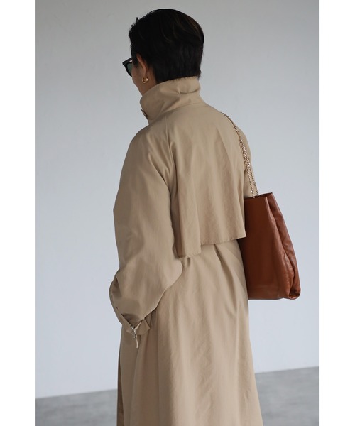 Bonjour Sagan（ボンジュールサガン）の「スタンドカラートレンチコート（トレンチコート・レディース・アイボリー/ベージュ/ブラック/カーキ/モカ・FREE）」の18枚目の写真