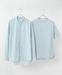 417 EDIFICE | ◆【WEB限定】【シャツ+カットソーの2点セット】ノーカラーシャツ / Tシャツ(シャツ/ブラウス)