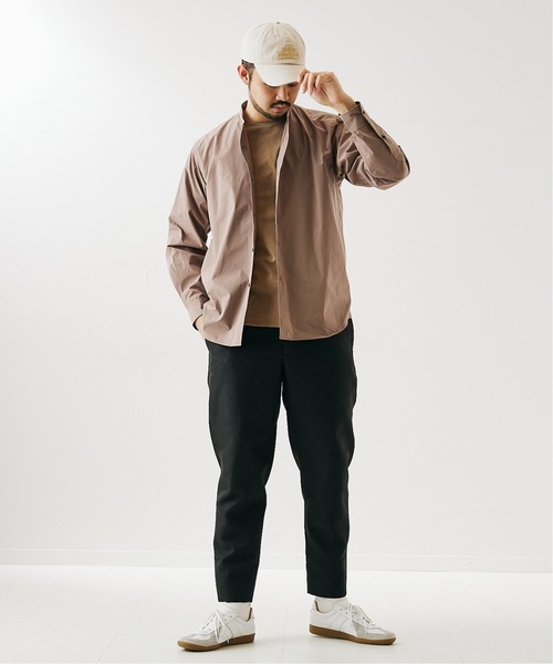 417 EDIFICE(フォーワンセブンエディフィス)の「【WEB限定】【シャツ+カットソーの2点セット】ノーカラーシャツ / Tシャツ(シャツ/ブラウス・メンズ・ホワイト/グレー/ブラウン/ベージュ/サックスブルー・SMALL/MEDIUM/LARGE/X-LARGE)」の11枚目の写真
