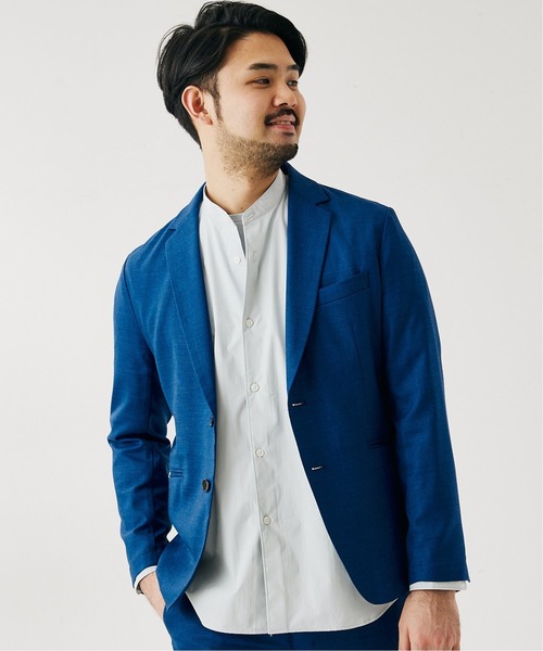 417 EDIFICE(フォーワンセブンエディフィス)の「【WEB限定】【シャツ+カットソーの2点セット】ノーカラーシャツ / Tシャツ(シャツ/ブラウス・メンズ・ホワイト/グレー/ブラウン/ベージュ/サックスブルー・SMALL/MEDIUM/LARGE/X-LARGE)」の12枚目の写真