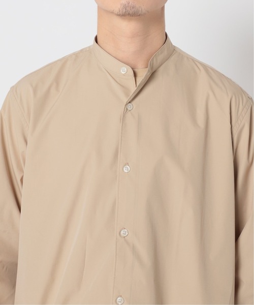 417 EDIFICE(フォーワンセブンエディフィス)の「【WEB限定】【シャツ+カットソーの2点セット】ノーカラーシャツ / Tシャツ(シャツ/ブラウス・メンズ・ホワイト/グレー/ブラウン/ベージュ/サックスブルー・SMALL/MEDIUM/LARGE/X-LARGE)」の8枚目の写真