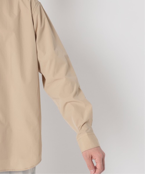 417 EDIFICE(フォーワンセブンエディフィス)の「【WEB限定】【シャツ+カットソーの2点セット】ノーカラーシャツ / Tシャツ(シャツ/ブラウス・メンズ・ホワイト/グレー/ブラウン/ベージュ/サックスブルー・SMALL/MEDIUM/LARGE/X-LARGE)」の18枚目の写真