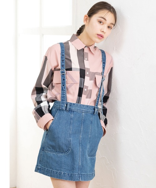 MILKFED.（ミルクフェド）の「DENIM STRAP SKIRT（デニム