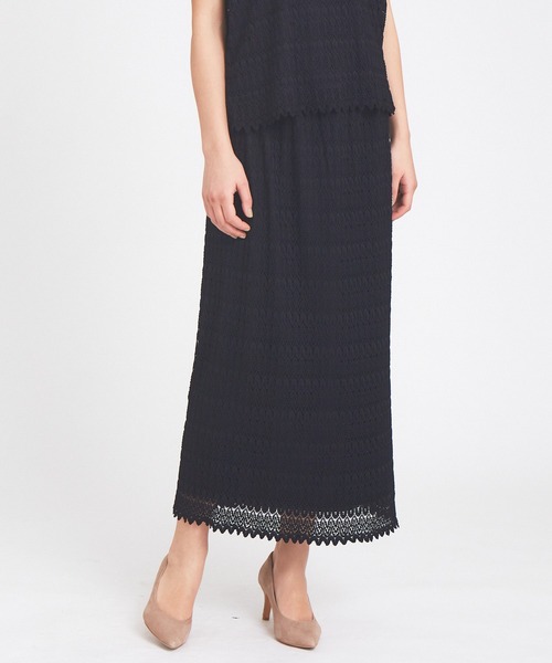 abahouse mavie(アバハウスマヴィ)の「レースタイトスカート(スカート・レディース・ブラック/アイボリー・フリー)」の2枚目の写真