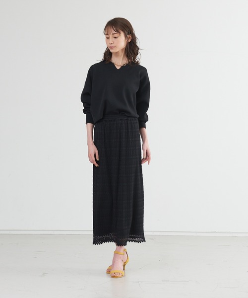 abahouse mavie(アバハウスマヴィ)の「レースタイトスカート(スカート・レディース・ブラック/アイボリー・フリー)」の10枚目の写真