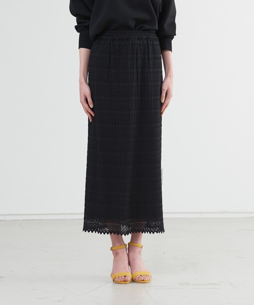 abahouse mavie(アバハウスマヴィ)の「レースタイトスカート(スカート・レディース・ブラック/アイボリー・フリー)」の13枚目の写真
