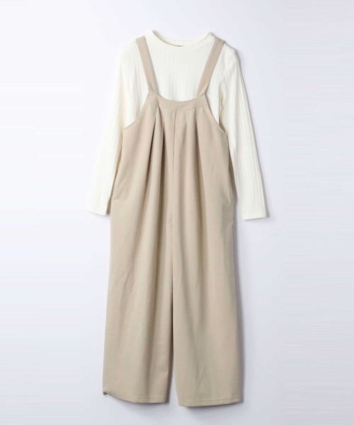 HONEYSUCKLE ROSE（ハニーサックルローズ）の「【HONEYSUCKLE ROSE】タックサロペット／セットアイテム（サロペット/オーバーオール・レディース・ブラック/ベージュ/グリーン・L/M）」の17枚目の写真