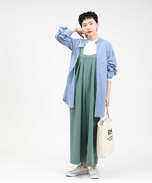 HONEYSUCKLE ROSE（ハニーサックルローズ）の「【HONEYSUCKLE ROSE】タックサロペット／セットアイテム（サロペット/オーバーオール・レディース・ブラック/ベージュ/グリーン・L/M）」の9枚目の写真