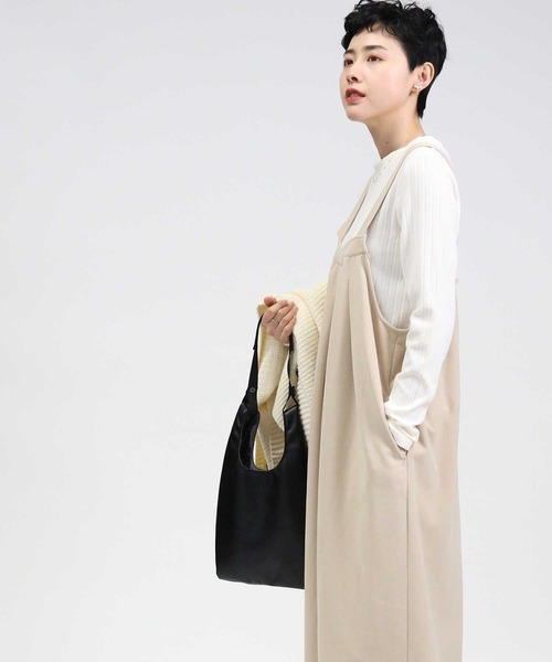 HONEYSUCKLE ROSE（ハニーサックルローズ）の「【HONEYSUCKLE ROSE】タックサロペット／セットアイテム（サロペット/オーバーオール・レディース・ブラック/ベージュ/グリーン・L/M）」の14枚目の写真