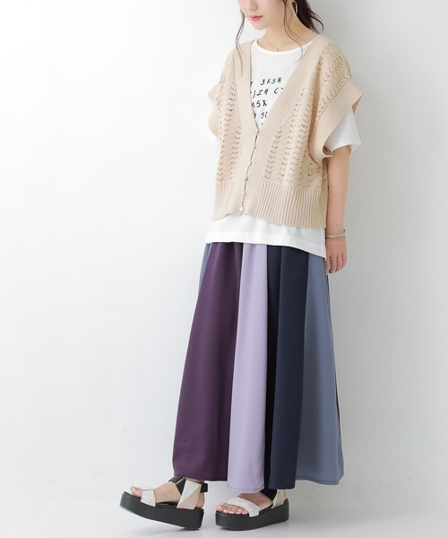 osharewalker（オシャレウォーカー）の「【廃盤】『2way透かし編みニットベスト』（ベスト・レディース・ネイビー/グレー/アイボリー・FREE）」の17枚目の写真