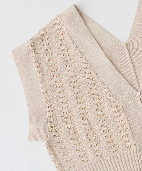 osharewalker（オシャレウォーカー）の「【廃盤】『2way透かし編みニットベスト』（ベスト・レディース・ネイビー/グレー/アイボリー・FREE）」の14枚目の写真