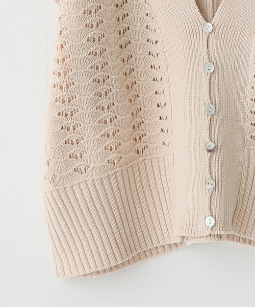 osharewalker（オシャレウォーカー）の「【廃盤】『2way透かし編みニットベスト』（ベスト・レディース・ネイビー/グレー/アイボリー・FREE）」の18枚目の写真