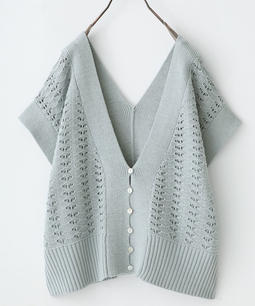 osharewalker（オシャレウォーカー）の「【廃盤】『2way透かし編みニットベスト』（ベスト・レディース・ネイビー/グレー/アイボリー・FREE）」の12枚目の写真