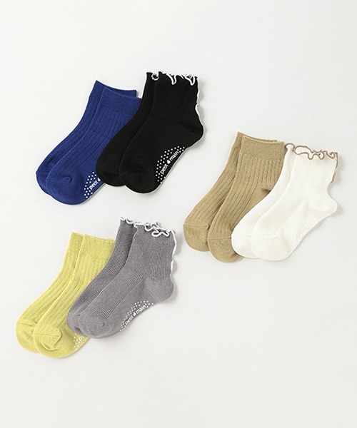 petit main（プティマイン）の「メロウリブ2Pアンクルソックス（ソックス/靴下・キッズ・アイボリー/ブラック/ラベンダー・S/L/SS/M）」の7枚目の写真