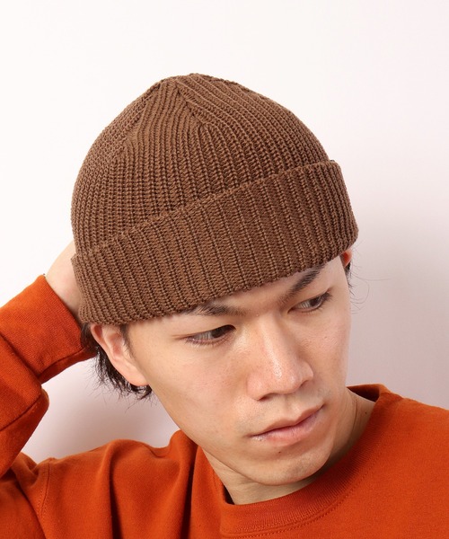 DISCUS(ディスカス)の「DISCUS ショートニットキャップ(ニットキャップ/ビーニー・メンズ・ブラック/ブラウン/グレー/バーガンディー・FREE)」の1枚目の写真