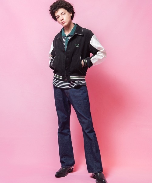 FORSOMEONE（フォーサムワン）の「FORSOMEONE AWARD JACKET（スタジャン・メンズ・ブラック・48）」の9枚目の写真