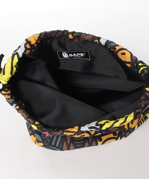 A BATHING APE（アベイシングエイプ）の「MILO SAMURAI DRAWSTRING BAG M（ハンドバッグ・メンズ・マルチ・FREE）」の4枚目の写真