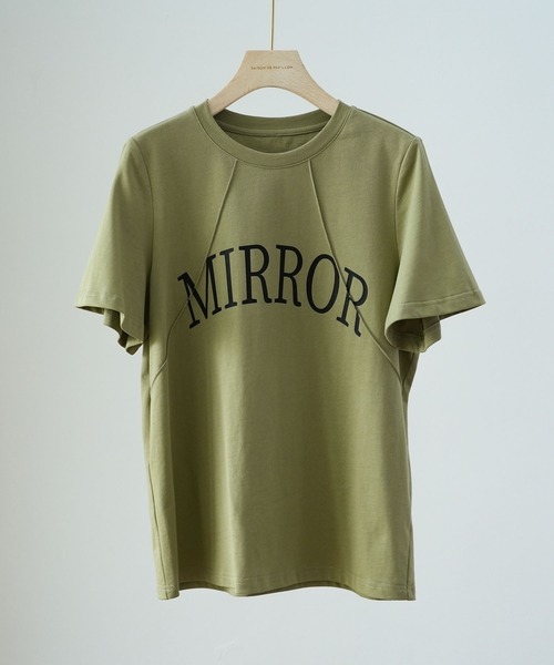 SAISON DE PAPILLON(セゾンドパピヨン)の「【コットン100%】ビッグロゴデザインオーバーサイズTシャツ(Tシャツ/カットソー・レディース・グリーン/ホワイト/ラベンダー/ブラック・S/L/M)」の5枚目の写真