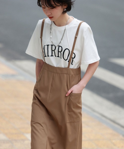 SAISON DE PAPILLON(セゾンドパピヨン)の「【コットン100%】ビッグロゴデザインオーバーサイズTシャツ(Tシャツ/カットソー・レディース・グリーン/ホワイト/ラベンダー/ブラック・S/L/M)」の11枚目の写真