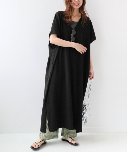 CAL．Berries（カルベリーズ）の「《追加》別注【CAL.Berries 】*Relume TRIBLEND V/N OP：ワンピース（ワンピース・レディース・ブラック/ライトグレー/カーキ・FREE）」の8枚目の写真