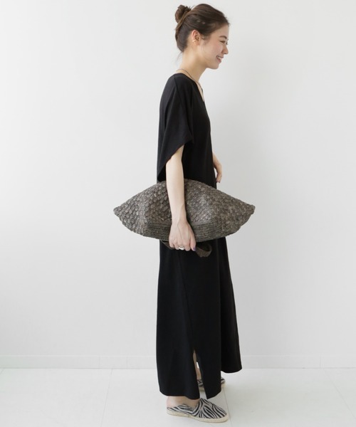 CAL．Berries（カルベリーズ）の「《追加》別注【CAL.Berries 】*Relume TRIBLEND V/N OP：ワンピース（ワンピース・レディース・ブラック/ライトグレー/カーキ・FREE）」の6枚目の写真