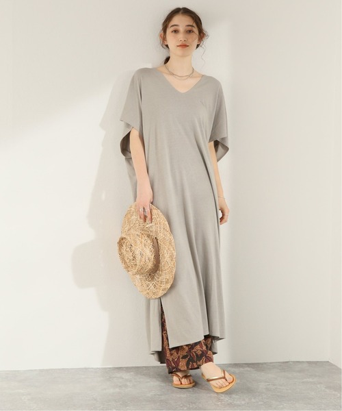 CAL．Berries（カルベリーズ）の「《追加》別注【CAL.Berries 】*Relume TRIBLEND V/N OP：ワンピース（ワンピース・レディース・ブラック/ライトグレー/カーキ・FREE）」の18枚目の写真