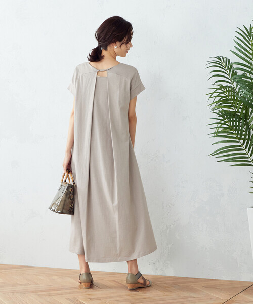 COMME CA ISM（コムサイズム）の「バックシャン　Ｔシャツワンピース（ワンピース・レディース・ブラック/グレー/オリーブ/グリーン・MEDIUM/LARGE）」の5枚目の写真
