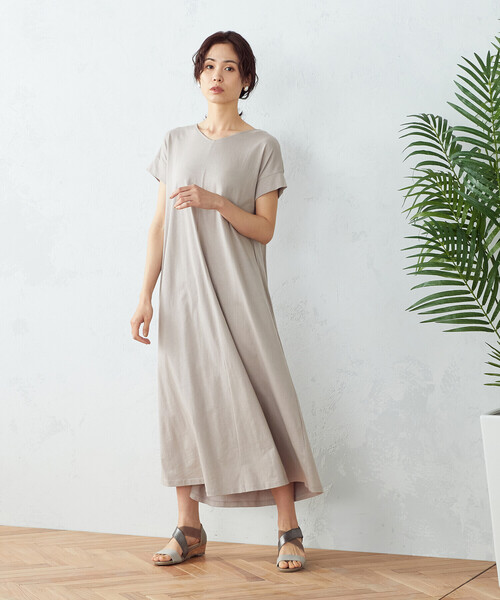COMME CA ISM（コムサイズム）の「バックシャン　Ｔシャツワンピース（ワンピース・レディース・ブラック/グレー/オリーブ/グリーン・MEDIUM/LARGE）」の7枚目の写真